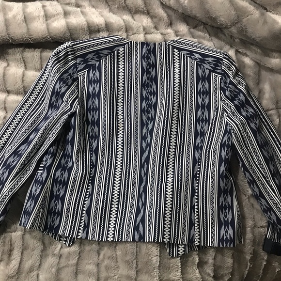 Nine West Navy Pattern Blazer - Picture 2 of 4